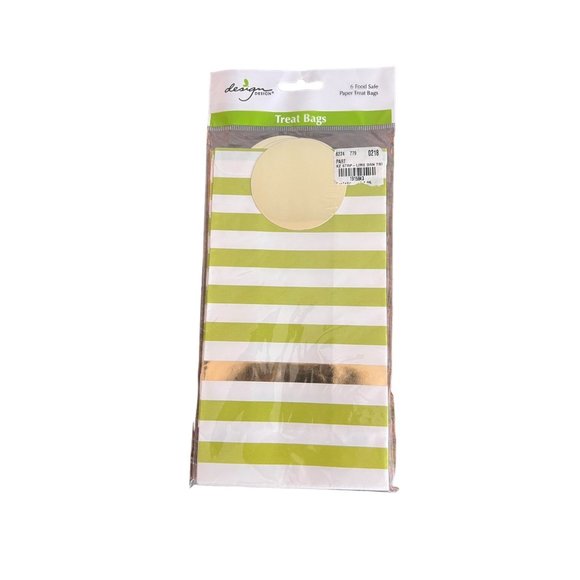 Treat or favor bags Mixed Lot of 32 Blue, Teal, Blue Floral, Green Stripe NEW - Picture 8 of 9